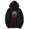 Black hoodie with white and red fingerprint design in Polish flag colors